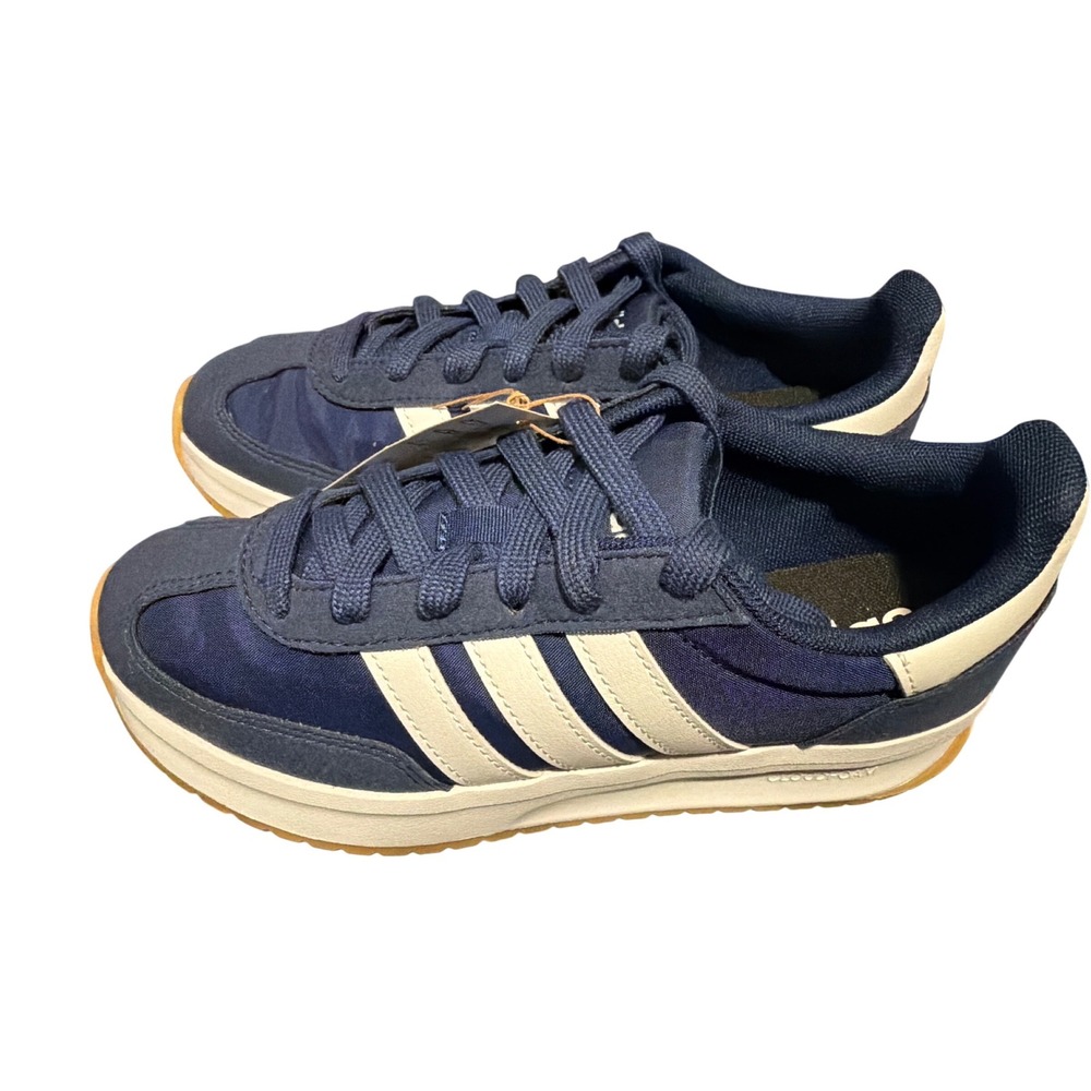 Adidas Run 70s 2.0 J Kids Sneakers Navy White Gum JI2267 Size 5.5 US New - Picture 4 of 6